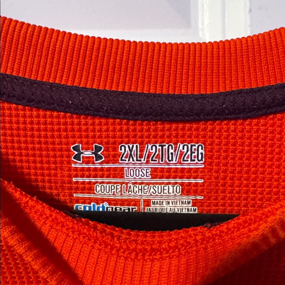 Under Armour Red Crewneck Waffle Thermal Size 2XL - Picture 6 of 7